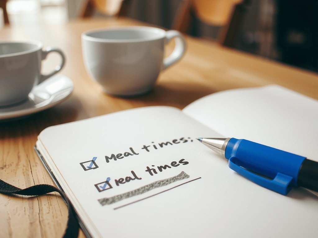 Anotovaný výřez z mobilního deníčku jídel