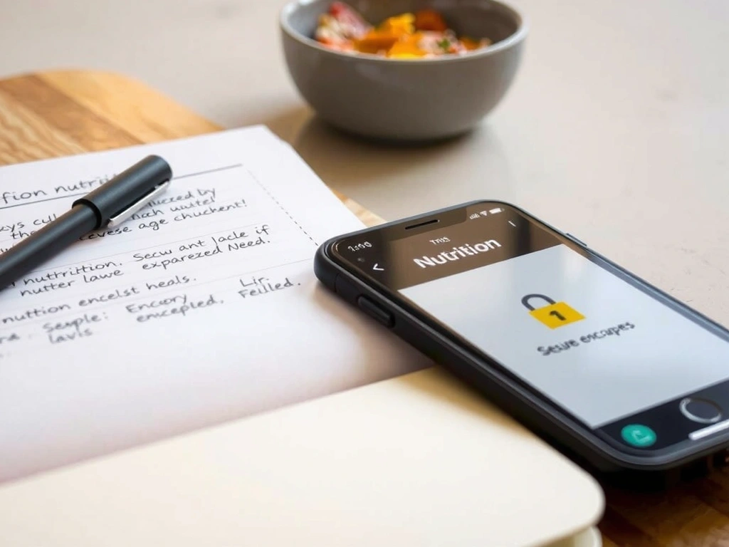 Deníček výživy a smartphone s bezpečným rozhraním